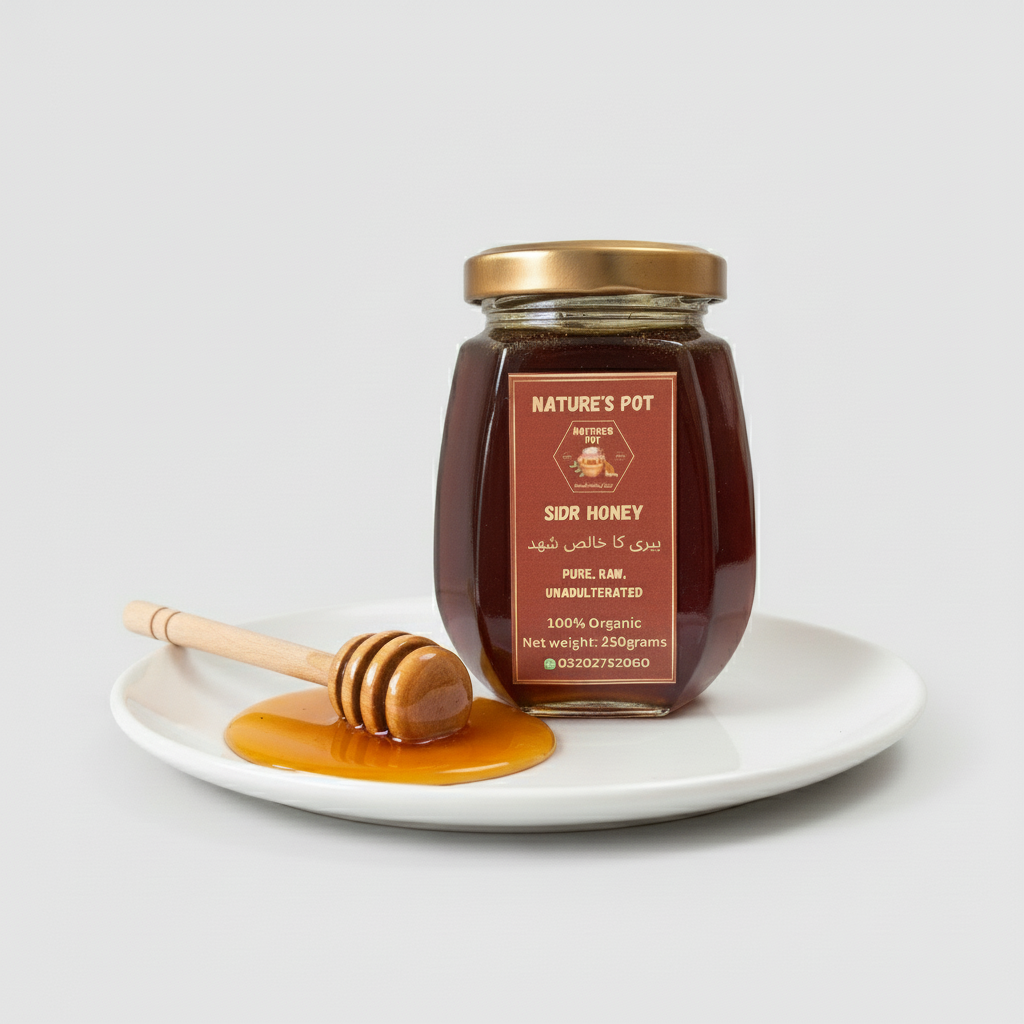 100% Pure Organic Raw Sidr Honey, 250g